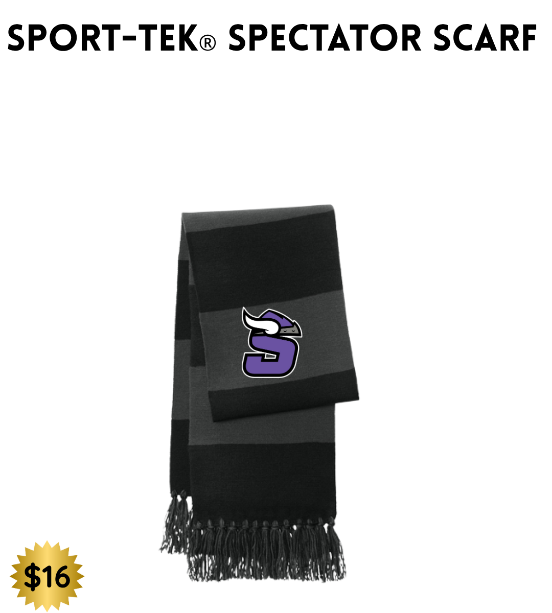 SB25 Spectator Scarf - Black and Grey