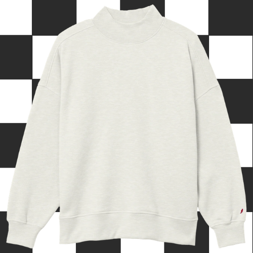 League 91 Mock Crewneck - Oatmeal Heather
