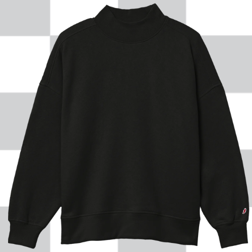 League 91 Mock Crewneck - Black
