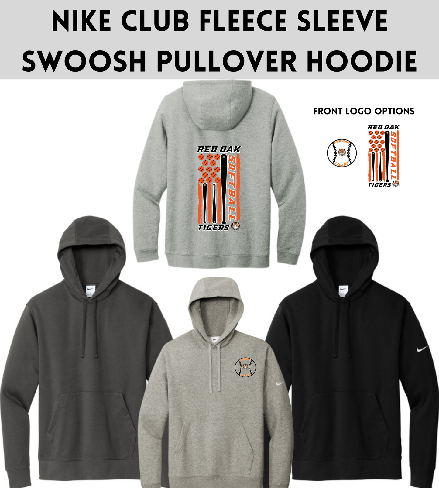 ROSOFT24 Nike Club Fleece Sleeve Swoosh Pullover Hoodie
