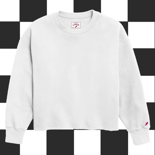 League 91 Reverse Fleece Oversized Midi - White