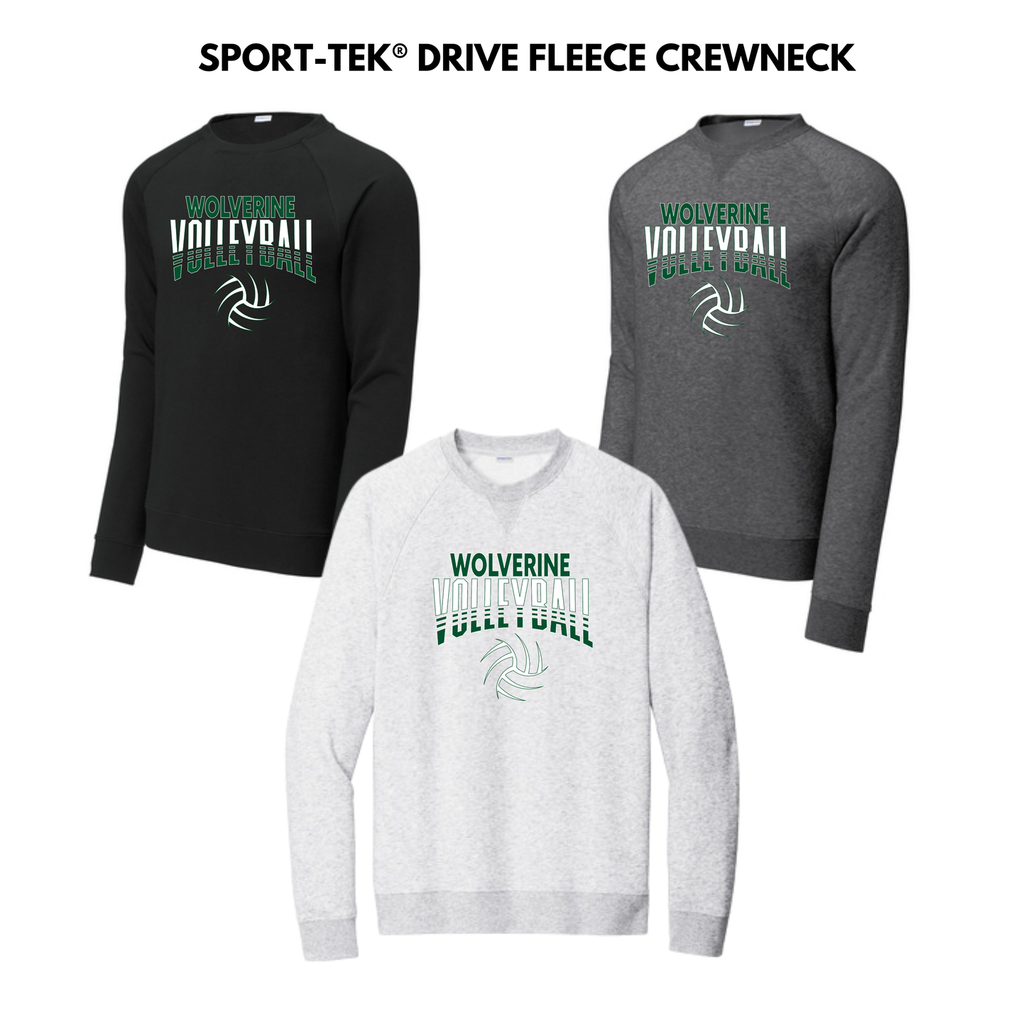 EM Sport Tek Crewneck - VOLLEYBALL