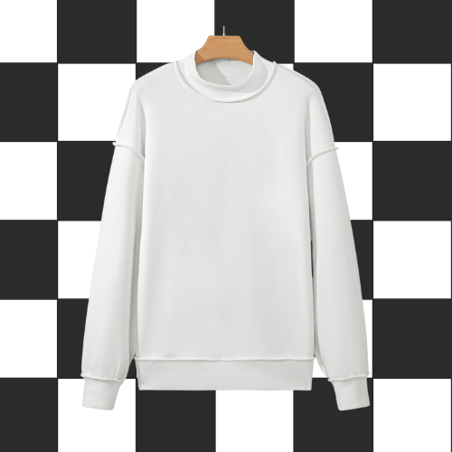 Reversible Mockneck Sweatshirt - White
