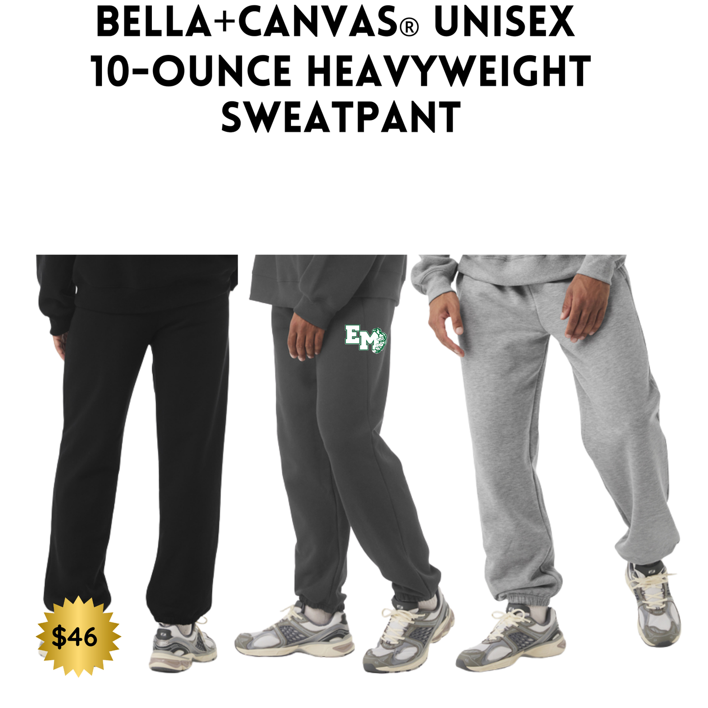 EMAYS25 BELLA+CANVAS® Unisex 10-Ounce Heavyweight Sweatpant