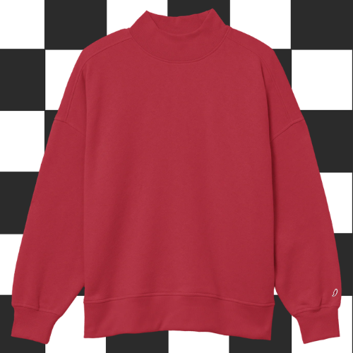 League 91 Mock Crewneck - Cardinal Red
