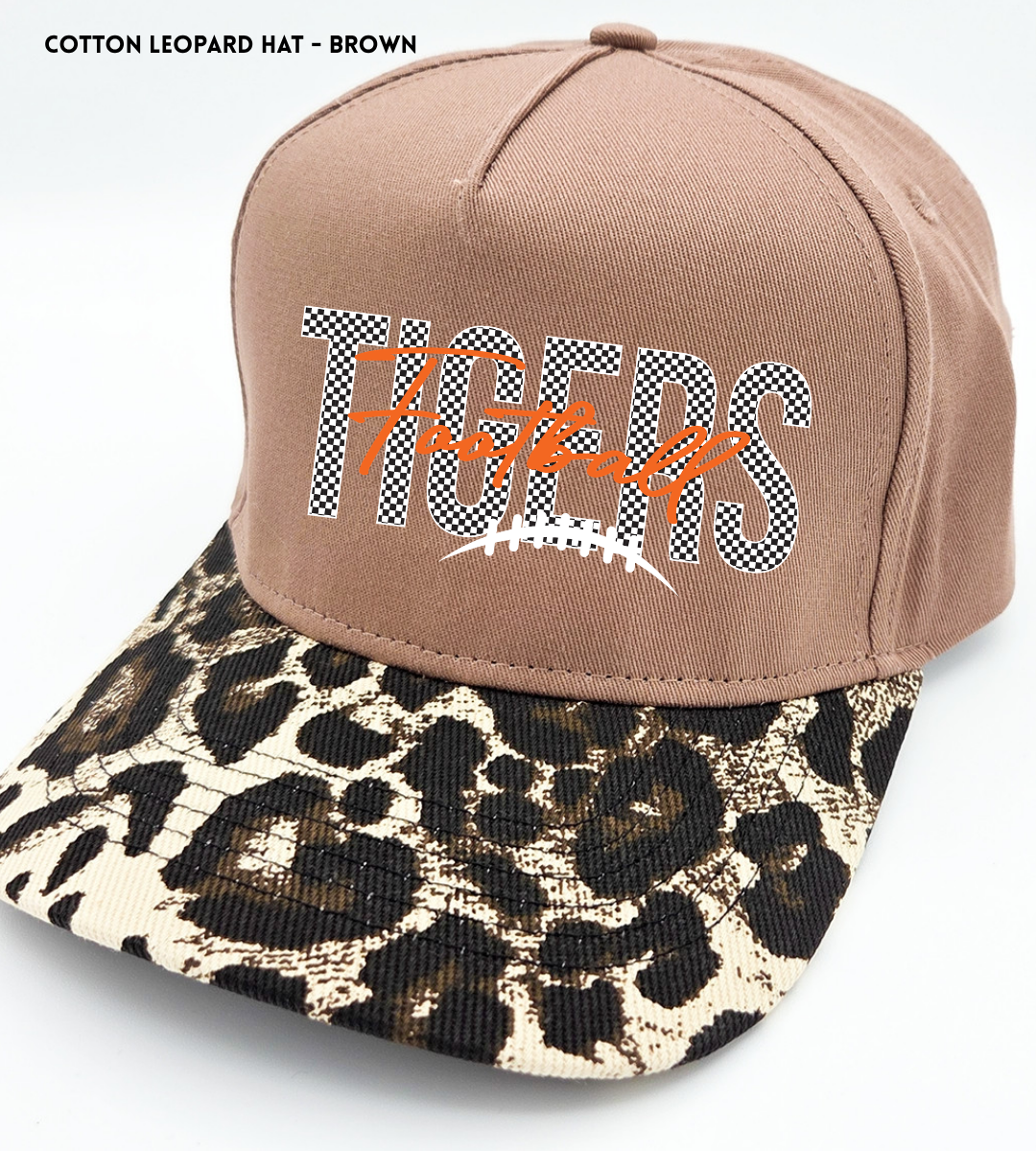 ROFB26 TT Cotton Leopard Hat - Brown