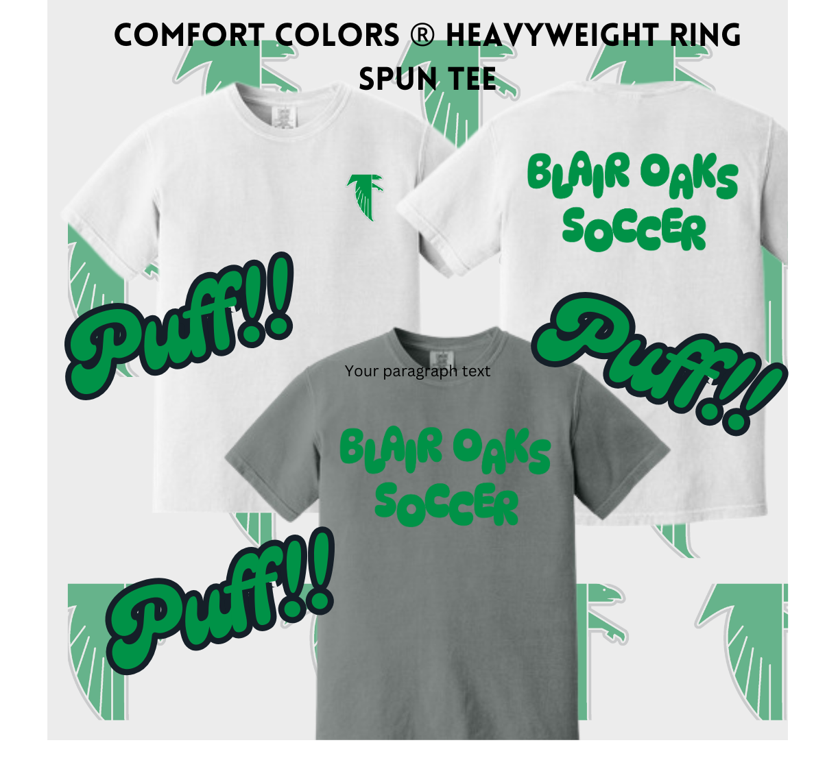 BOLFS Blair Oaks PUFF Print Comfort Colors ® Heavyweight Ring Spun Tee