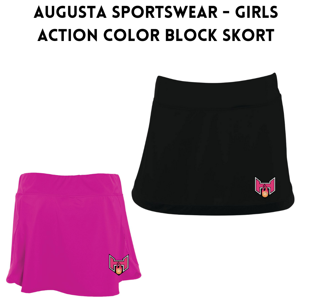 SWIHB Augusta Sportswear - Girls Action Color Block Skort