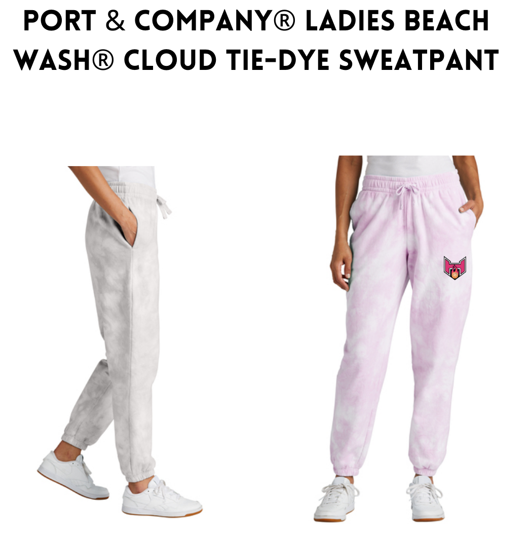 SWIHB Port & Company® Ladies Beach Wash® Cloud Tie-Dye Sweatpant