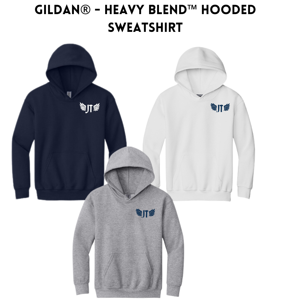 JT Gildan Heavy Blend™ Hooded Sweatshirt Adult / Youth