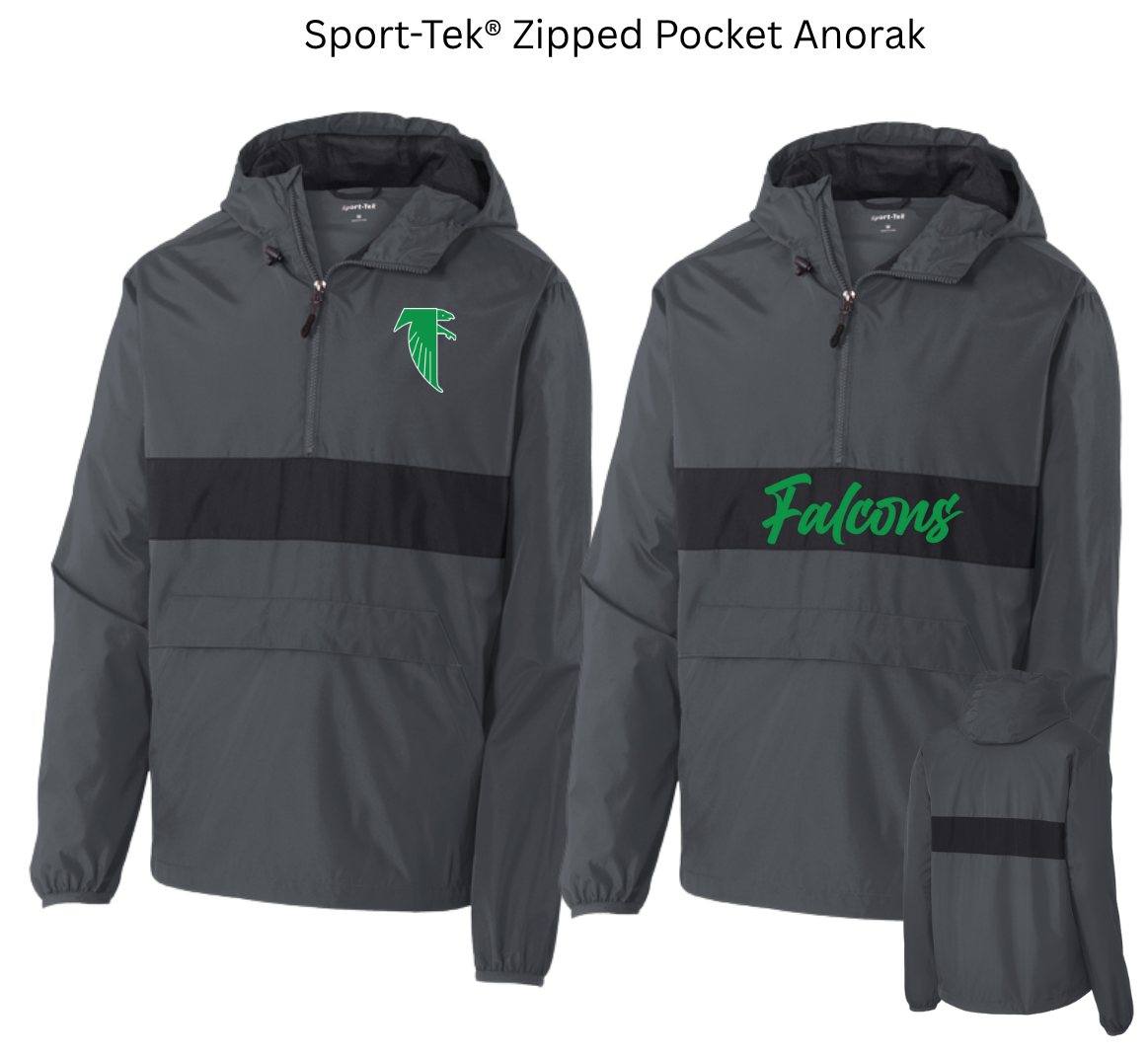 JRFALC25 Sport-Tek® Zipped Pocket Anorak