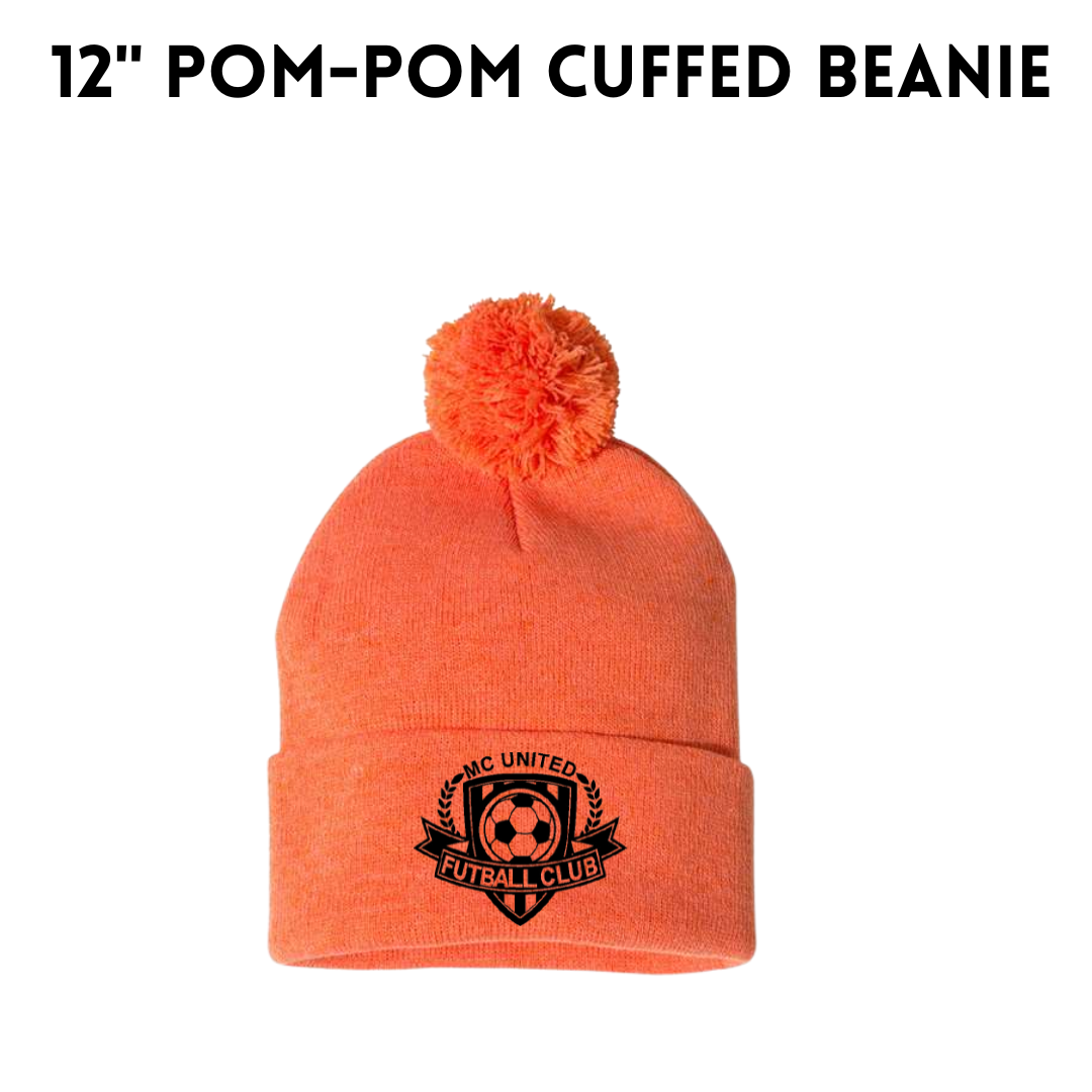 MCUFC 12" Pom-Pom Cuffed Beanie