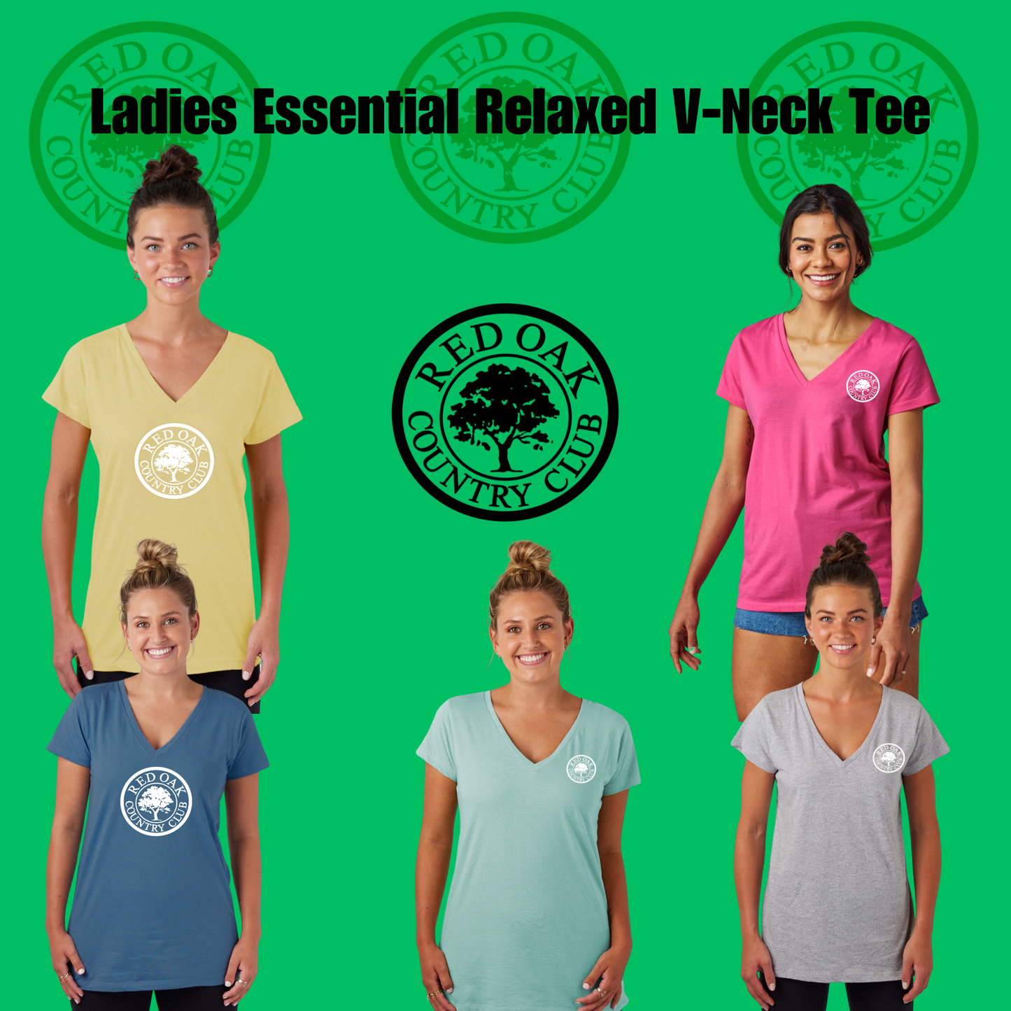 ROCC Ladies Essential Relaxed V-Neck Tee