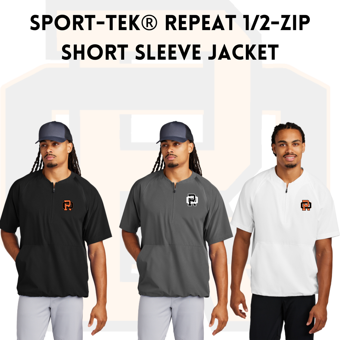 ROSB26 JST489 Repeat 1/2-Zip Short Sleeve Jacket