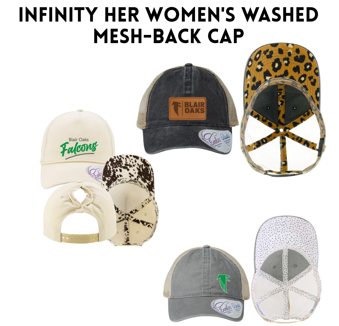 BOSB25 Women's Washed 5-Panel Rope Cap