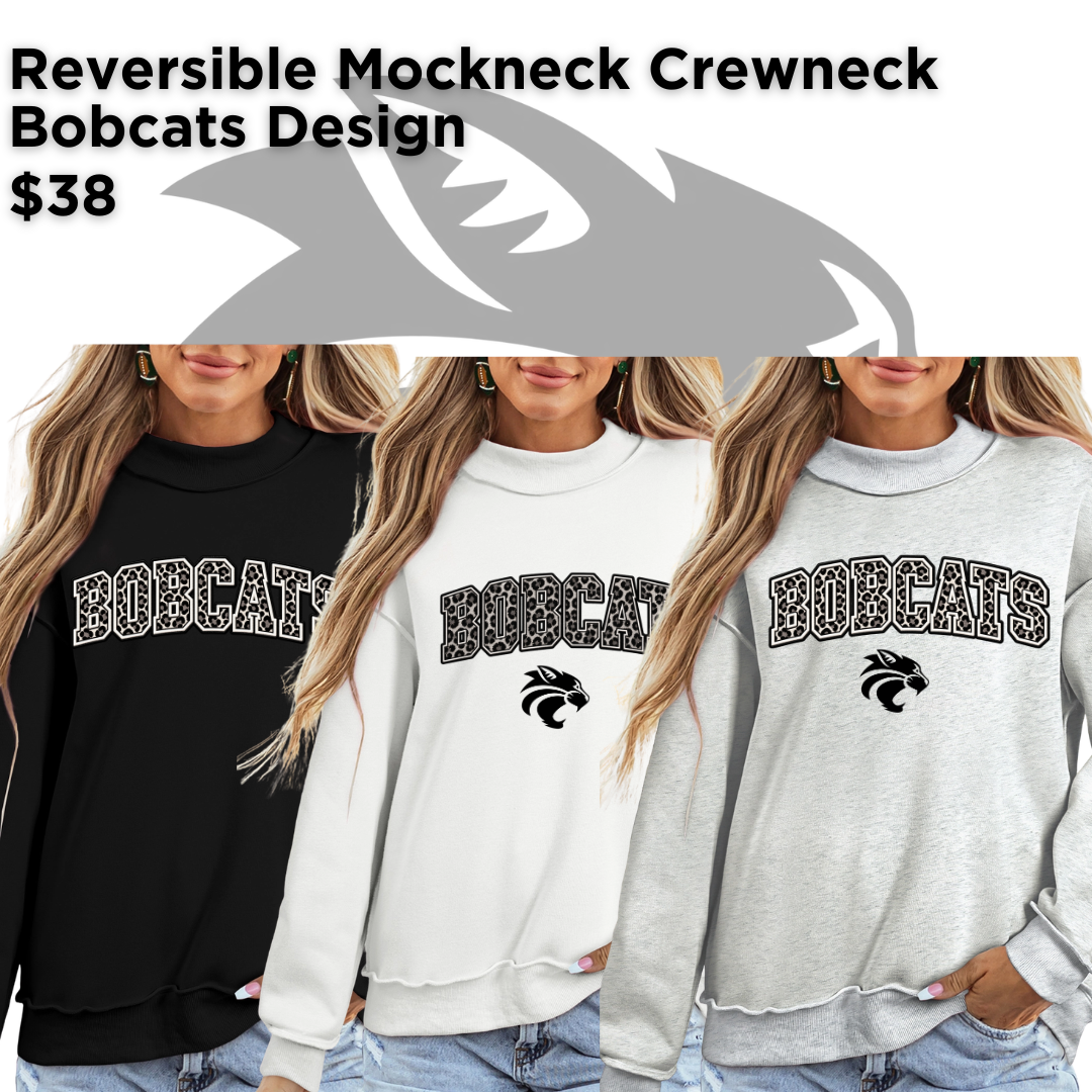 EMF Reversible Mockneck Crewneck Bobcats Design