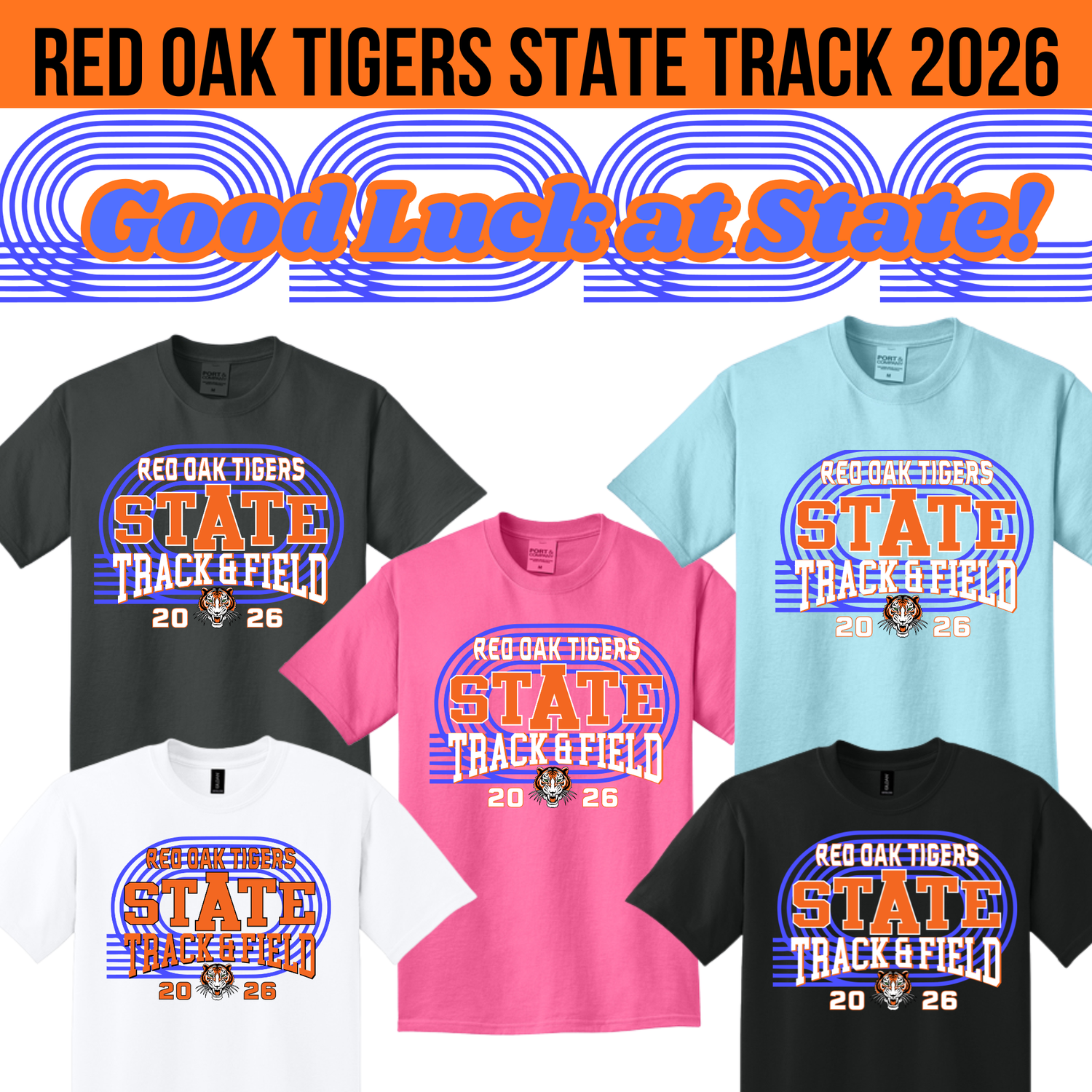 Red Oak Tigers State Track 2026