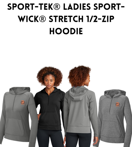 ROBASE 24 Sport-Tek® Ladies Sport-Wick® Stretch 1/2-Zip Hoodie