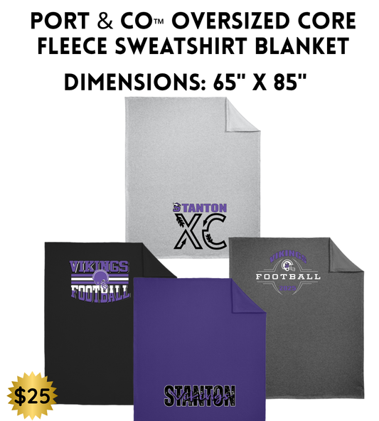 SB25 Port & Co™ Oversized Core Fleece Sweatshirt Blanket
