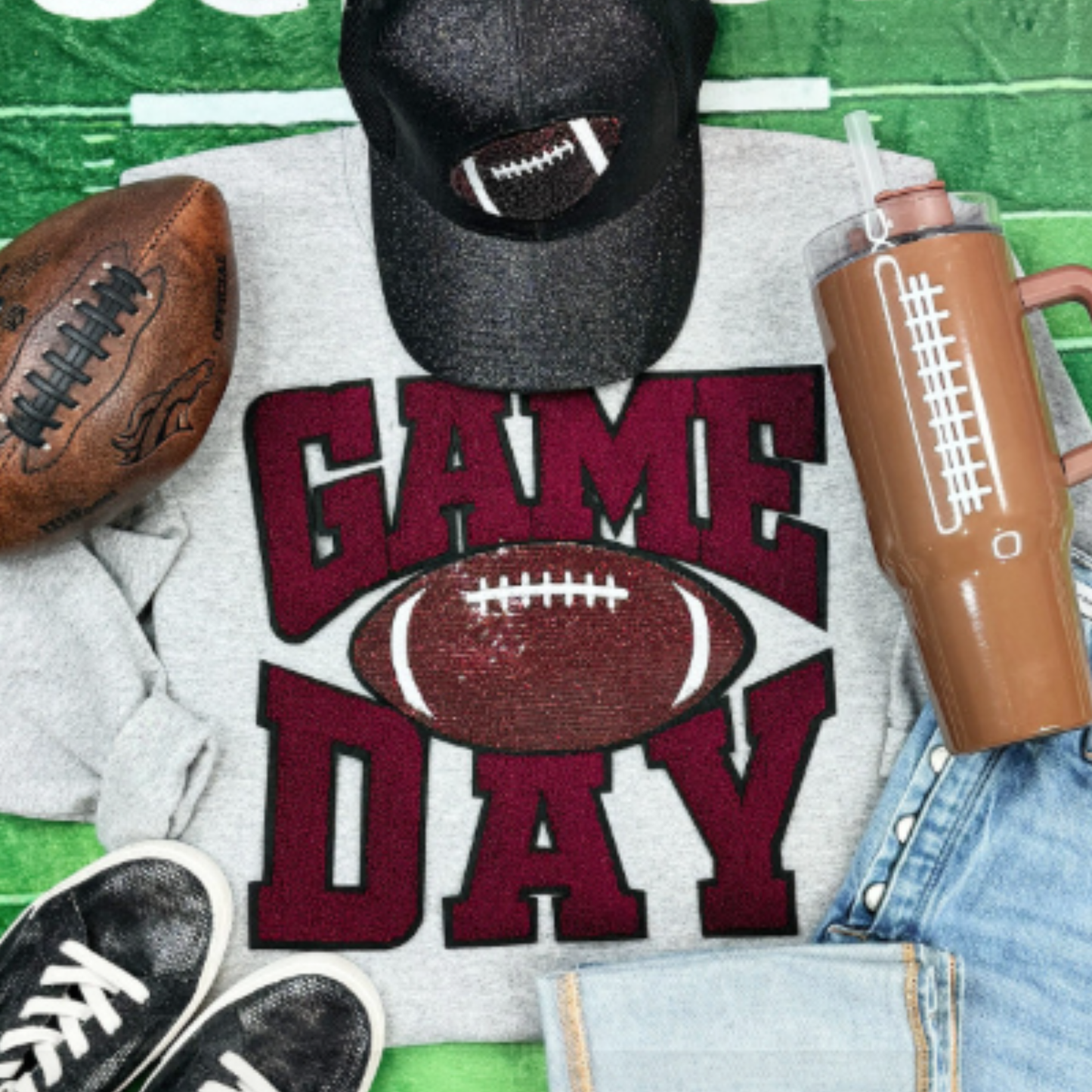 SS Fluffy Game Day Football Patch