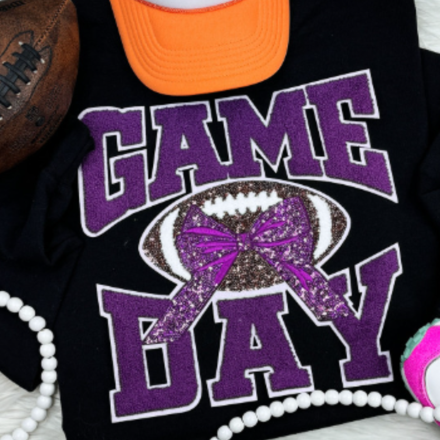 SS Bow Football Game Day Patch