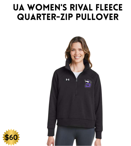 SB25 UA Women's Rival Fleece Quarter-Zip Pullover