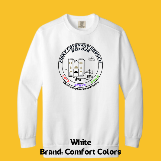 FCC Comfort Colors Crewneck Sweatshirt White