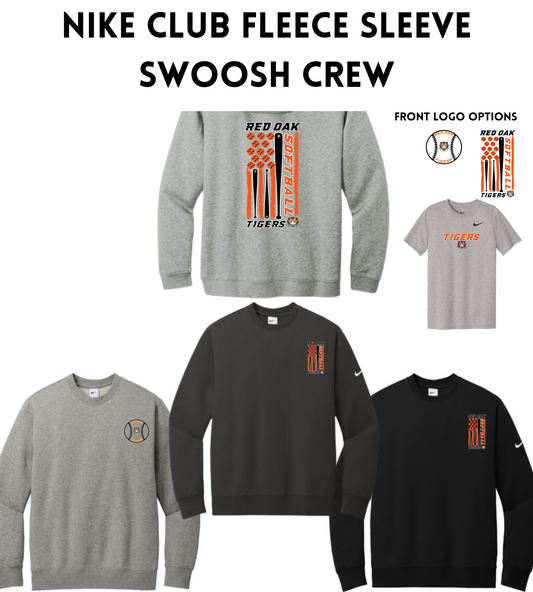ROSOFT24 Nike Club Fleece Sleeve Swoosh Crew