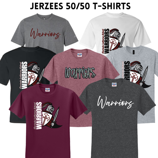 CL26 29M JERZEES 50/50 TEE (Adult / Youth)