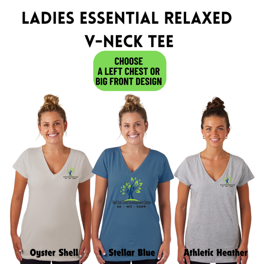 ROCDC Ladies Essential Relaxed V-Neck Tee