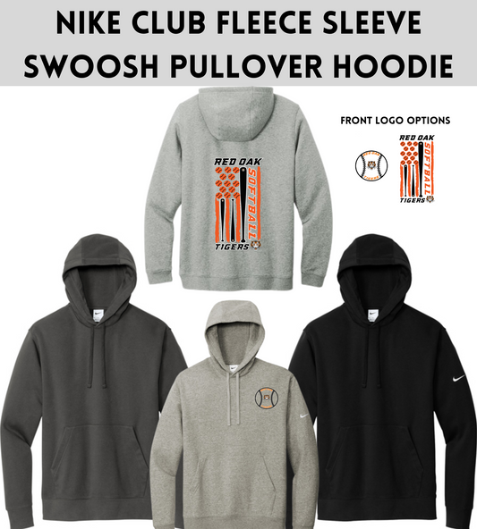 ROSOFT24 Nike Club Fleece Sleeve Swoosh Pullover Hoodie