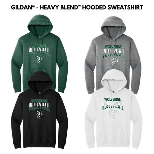 EM Gildan Heavy Blend™ Hooded Sweatshirt Youth AND Adult - VOLLEYBALL