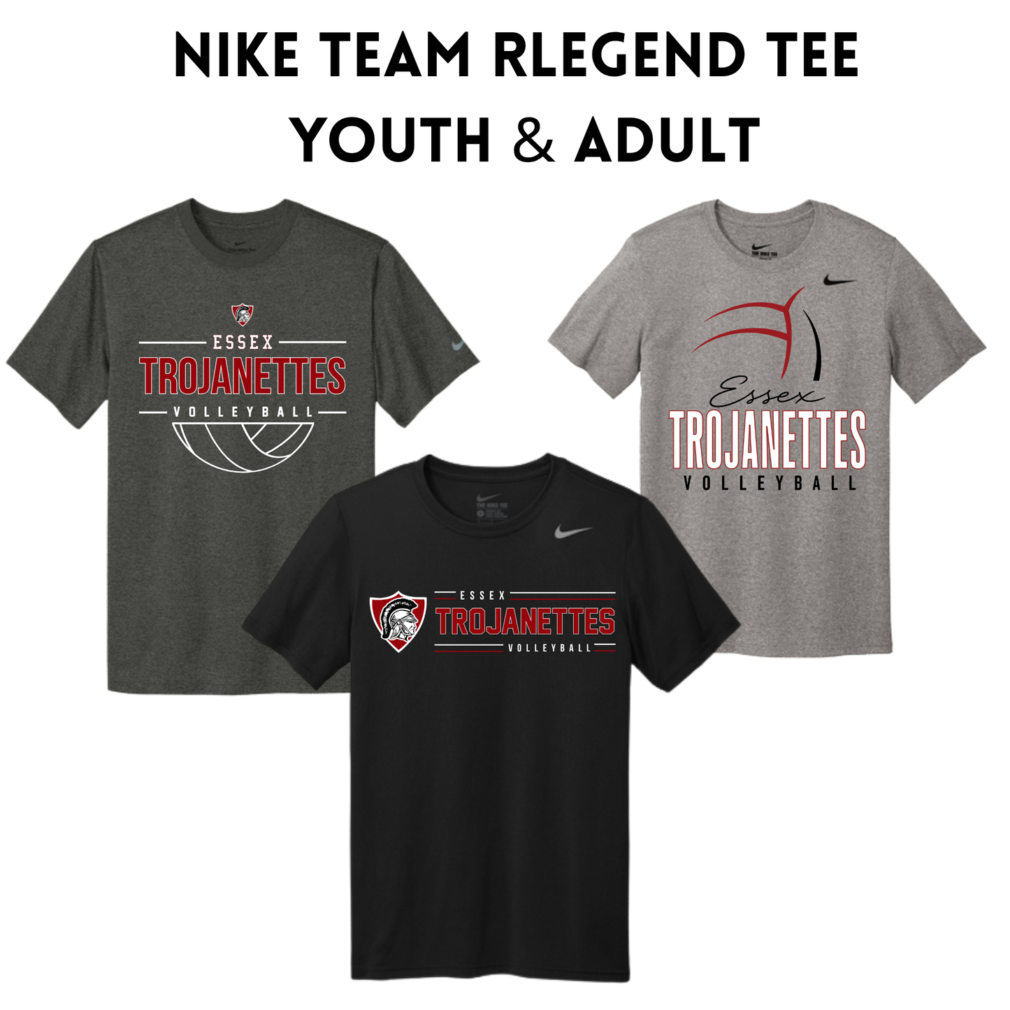EVB26 NKDX8787 Nike Youth & Adult Swoosh Sleeve rLegend Tee