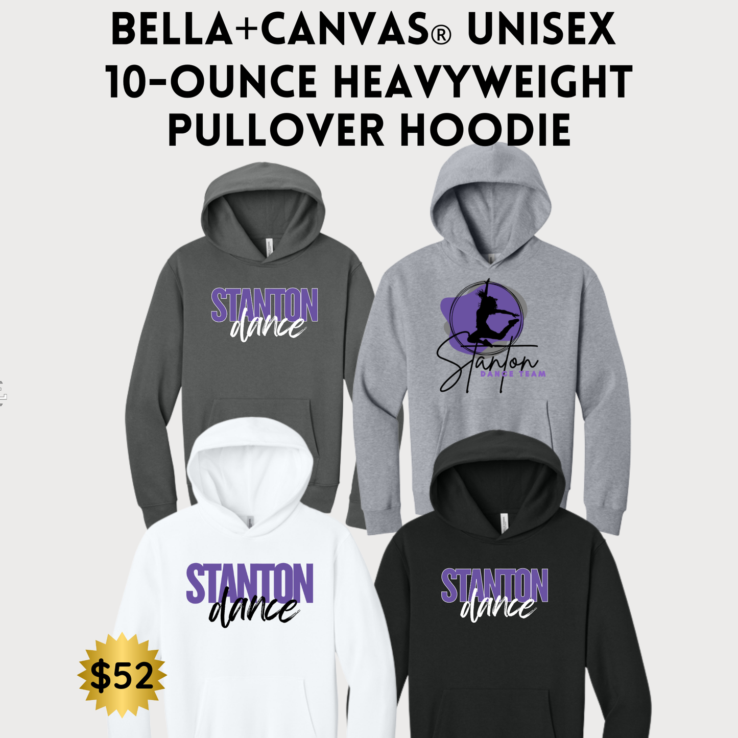 SD BELLA+CANVAS® Unisex 10-Ounce Heavyweight Pullover Hoodie