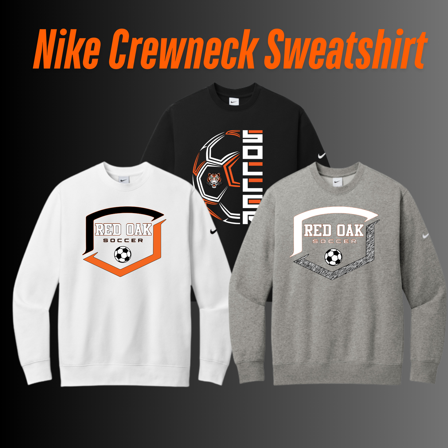 ROS26 NKFD9863 Nike Unisex Club Fleece Sleeve Swoosh Crewneck