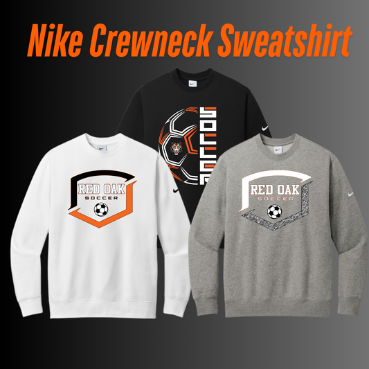 ROS26 NKFD9863 Nike Unisex Club Fleece Sleeve Swoosh Crewneck