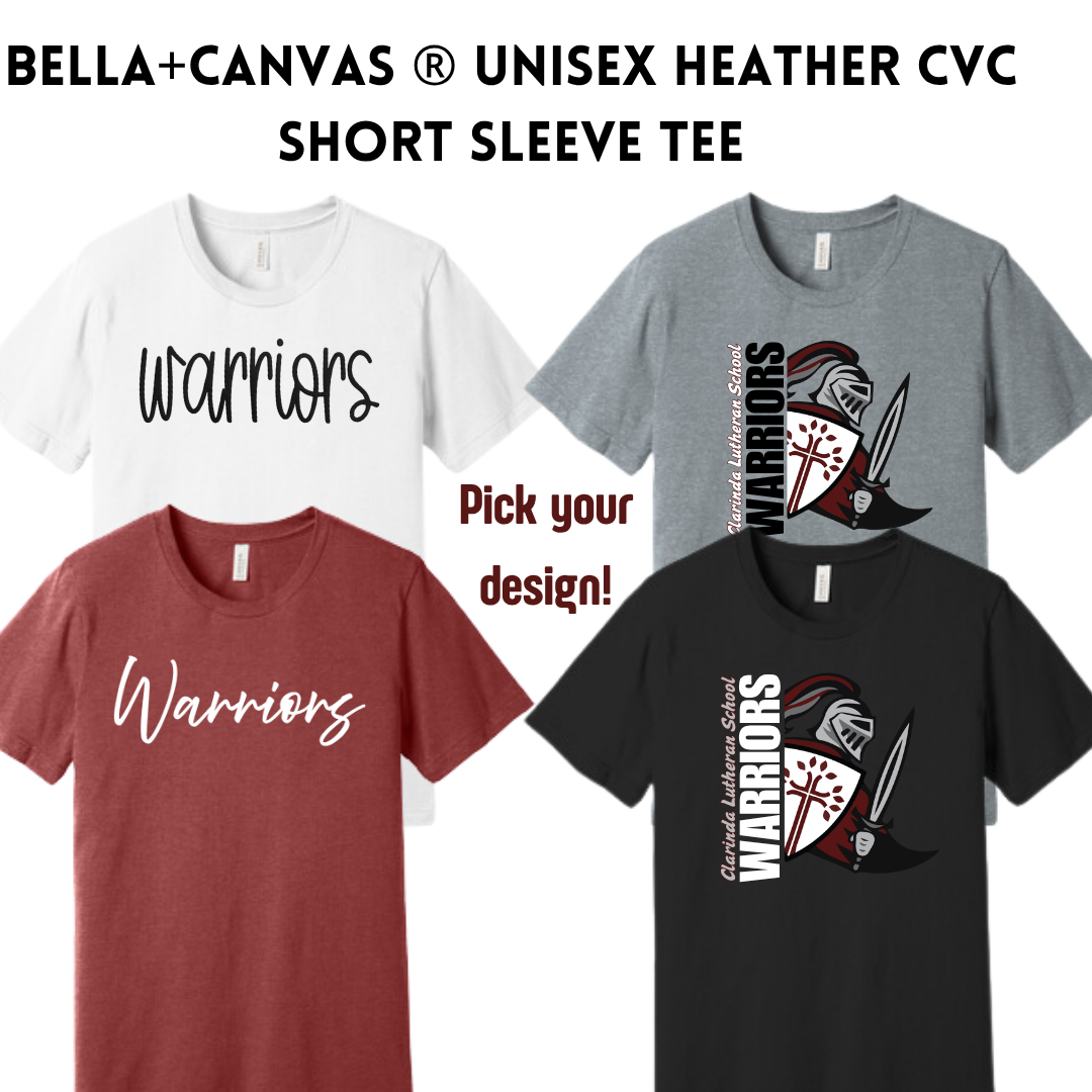 CL26 BC3001CVC BELLA+CANVAS ® Unisex Heather CVC Short Sleeve Tee
