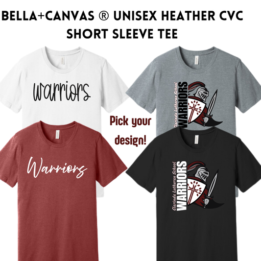 CL26 BC3001CVC BELLA+CANVAS ® Unisex Heather CVC Short Sleeve Tee