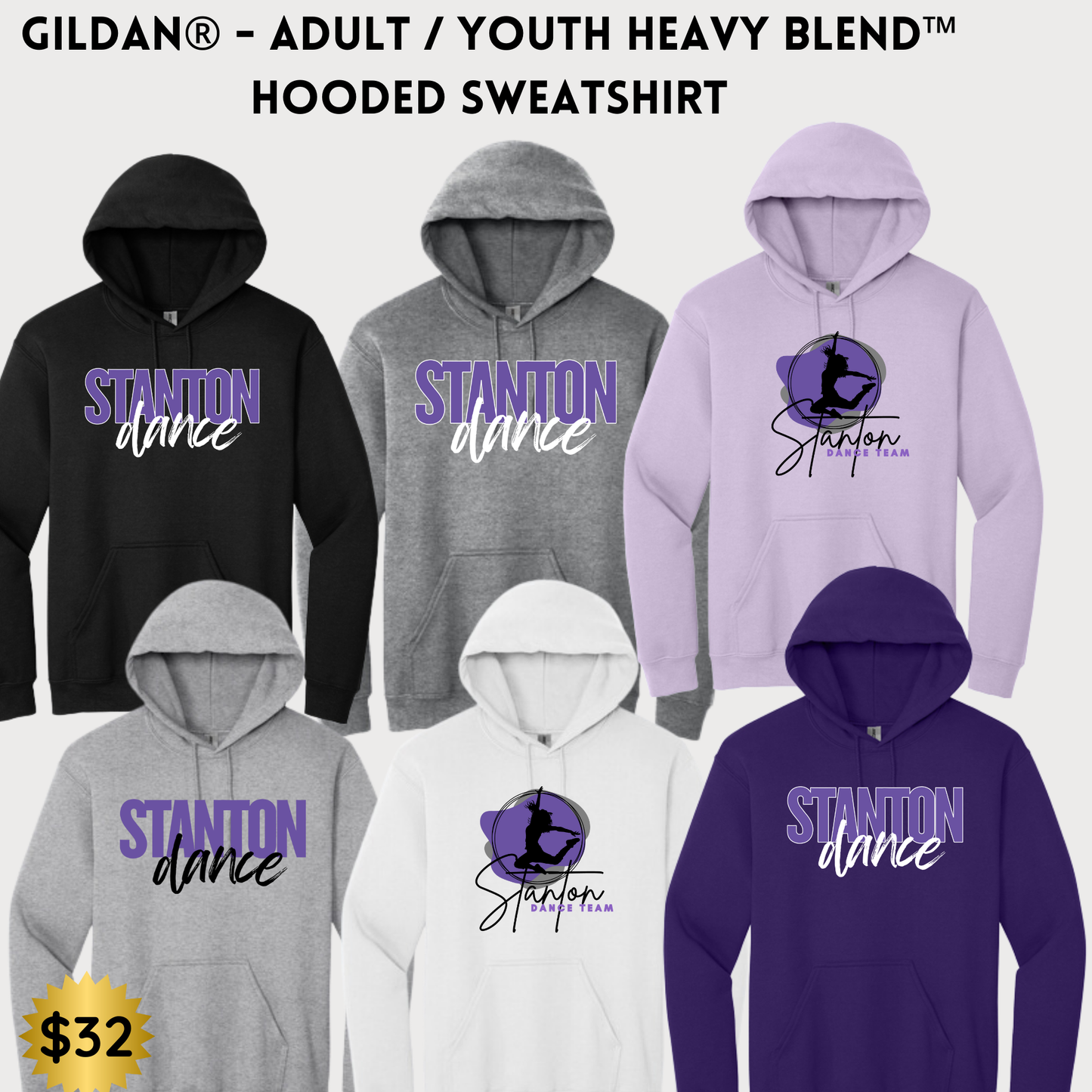 SD Gildan Hoodie YOUTH - ADULT
