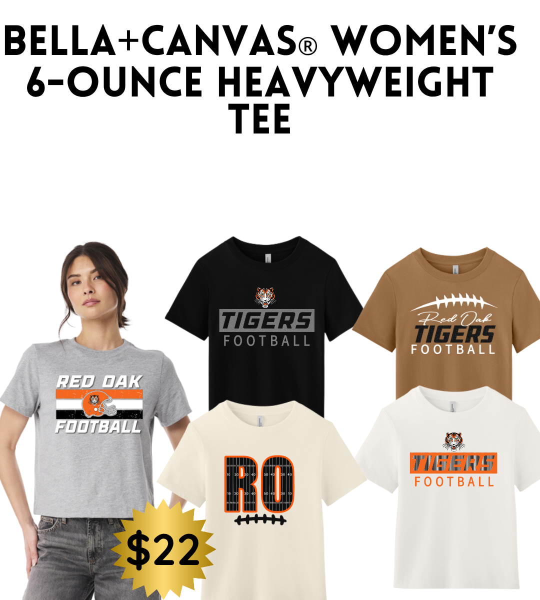 ROFB25 BELLA+CANVAS® Women’s 6-Ounce Heavyweight Tee