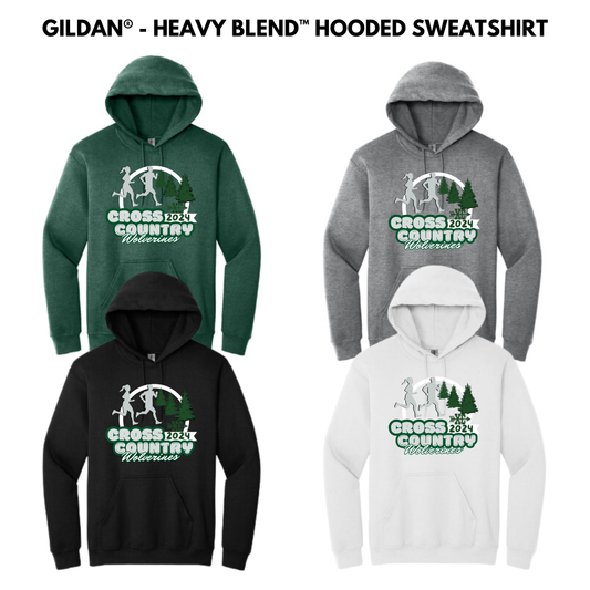 EM Gildan Heavy Blend™ Hooded Sweatshirt Youth AND Adult - CROSS COUNTRY