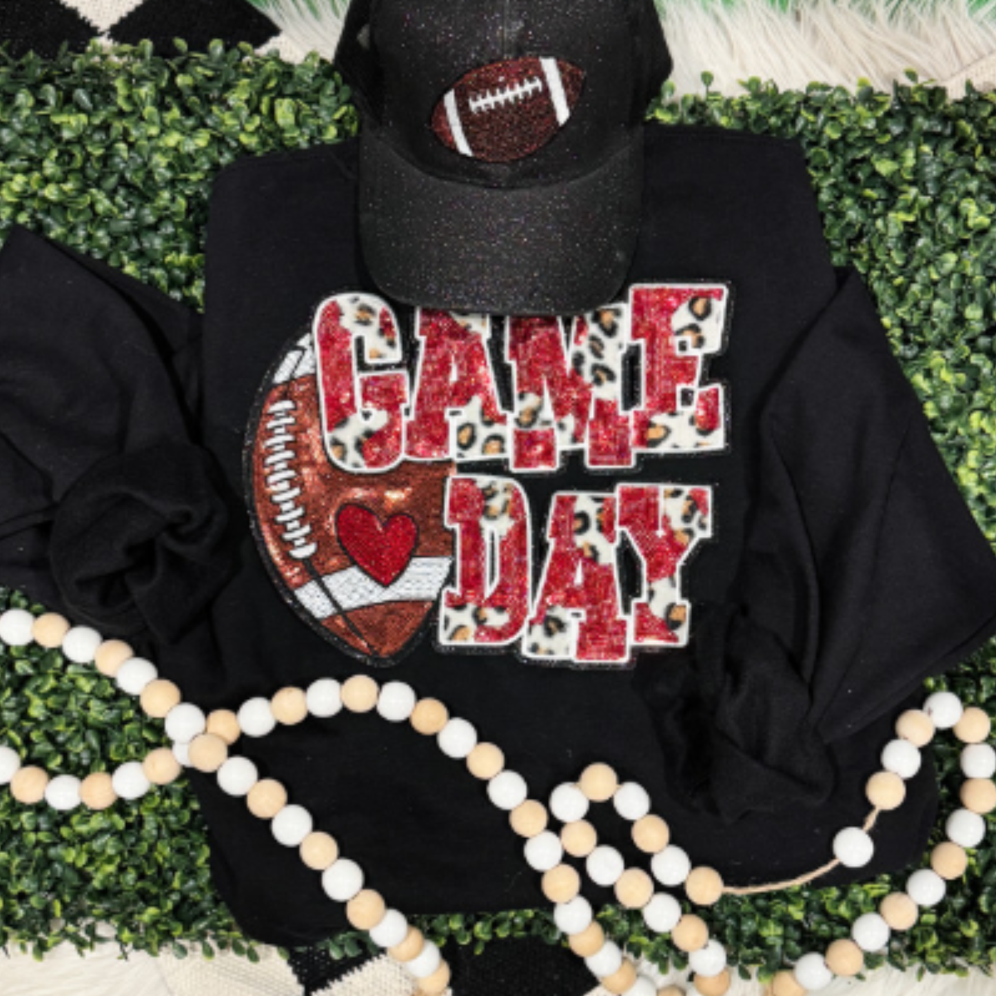 SS Sequins Football Game Day Patch