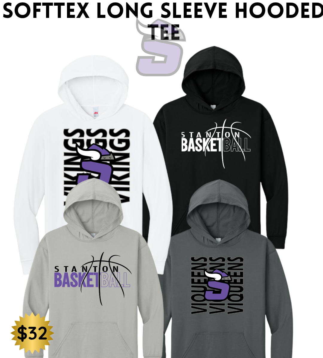 STBB2526 Softek Long Sleeve Hooded Tee