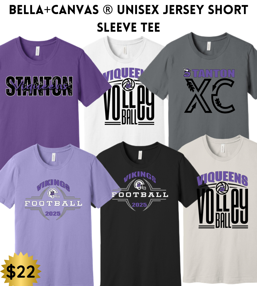 SB25 BELLA+CANVAS ® Unisex Jersey Short Sleeve Tee