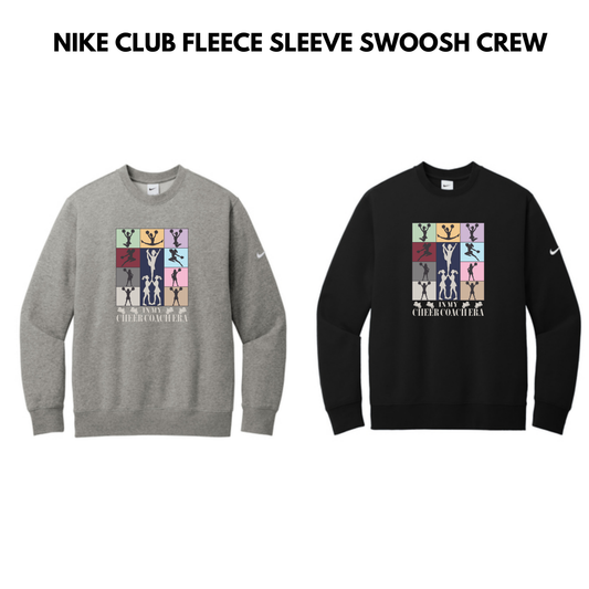 EM Nike Club Fleece Sleeve Swoosh Pullover Crewneck - CHEER