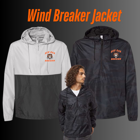 ROS26 02976 Unisex Lightweight Quarter-Zip Windbreaker Pullover Jacket