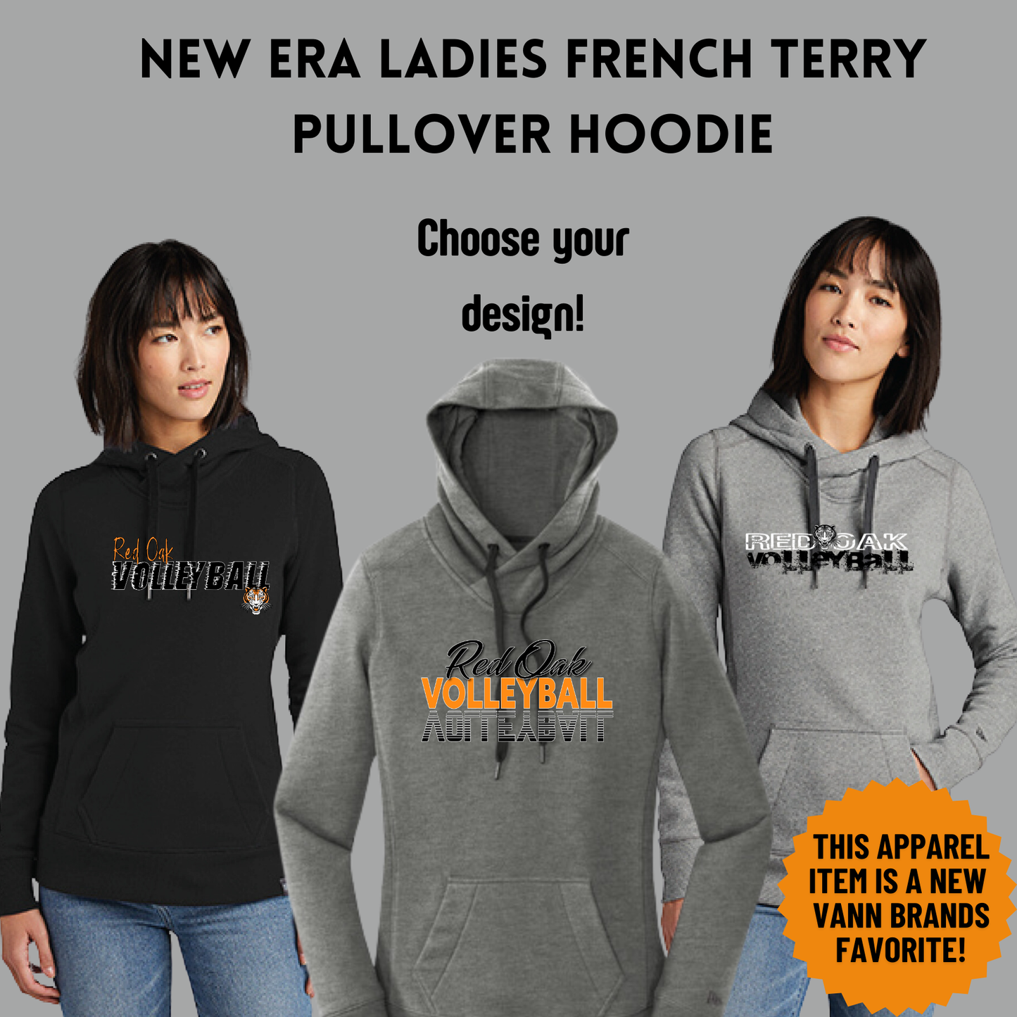 ROVB24 NEW ERA Ladies FRENCH TERRY PULLOVER Hoodie