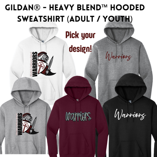 CL26 18500 Gildan Heavy Blend™ Hooded Sweatshirt Youth AND Adult