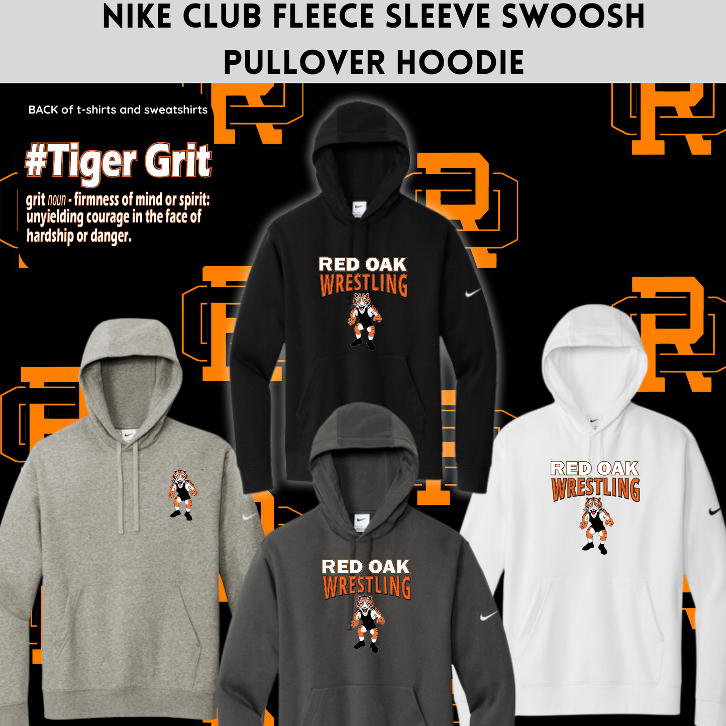 ROTW Nike Club Fleece Sleeve Swoosh Pullover Hoodie