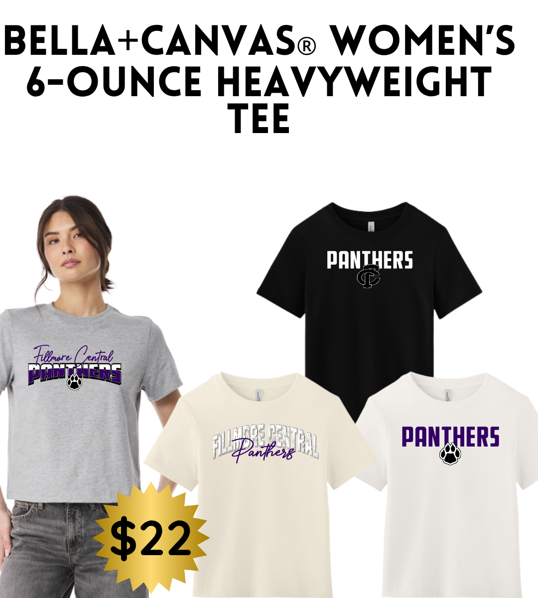 FCP BELLA+CANVAS® Women’s 6-Ounce Heavyweight Tee